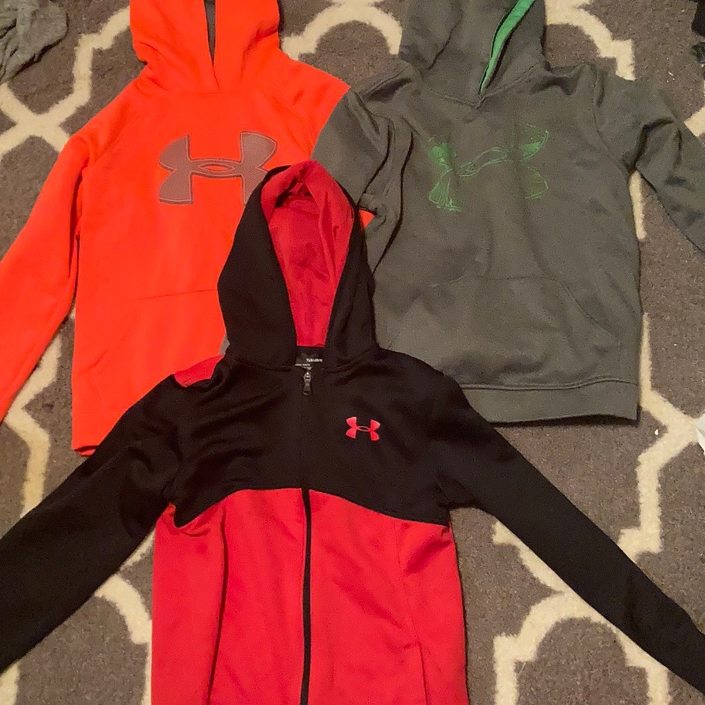 Set of 3 Boy Large Under Armor Sweatshirts